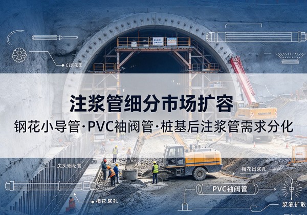 肇东注浆管细分市场扩容，隧道钢花小导管、PVC 袖阀管、桩基后注浆管需求分化